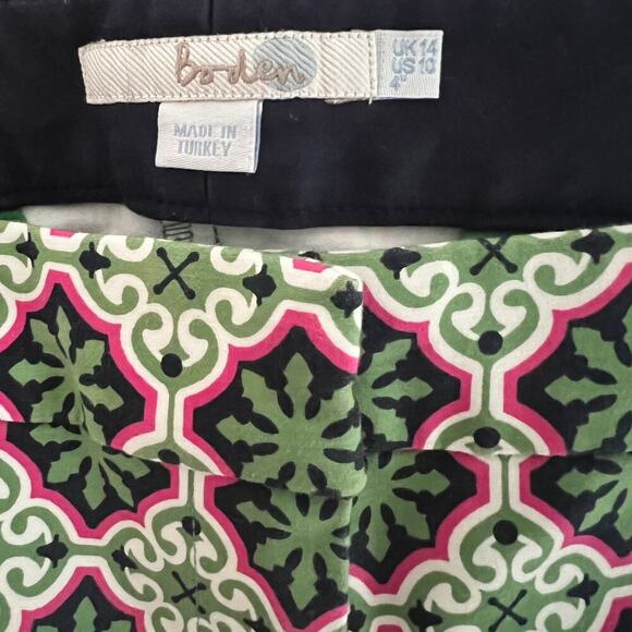 Boden Women's Richmond Shorts Green Pink Print size 10 - Picture 5 of 6